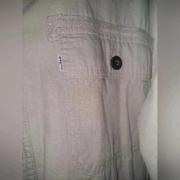 Levis Men's Khaki Sherpa Fleece Lined Work Barn Chore Jacket Size XL Beige - Picture 4 of 7